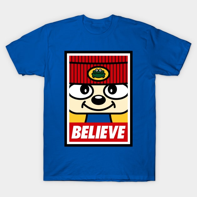 Believe (Parappa Blue) T-Shirt by BiggStankDogg